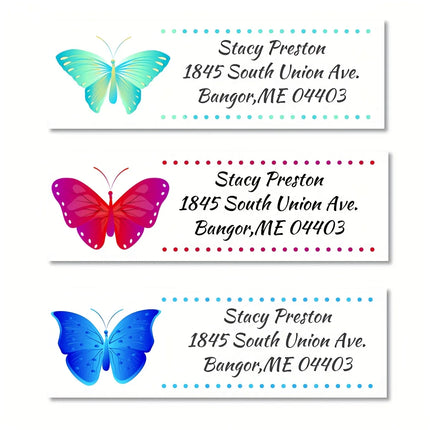 6.35*1.9CM  Custom Personalized Return Address Labels - 10 Styles Floral Designs,Self-Adhesive Stickers,Suit for Any Occassion