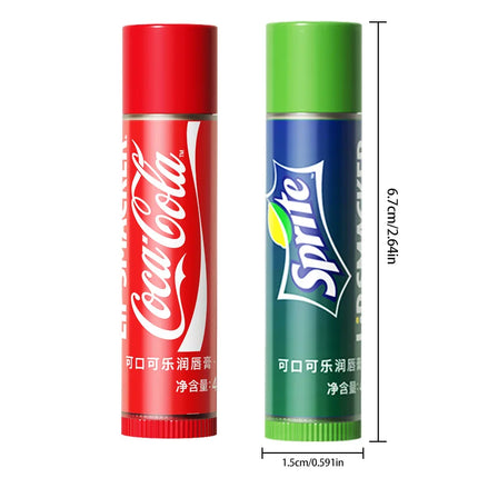 LiP Smacker X Coca-Cola Classic Flavor Lip Balm Set (2-Piece) Long-Lasting Moisturization - Coke & Sprite Flavored Lip Care