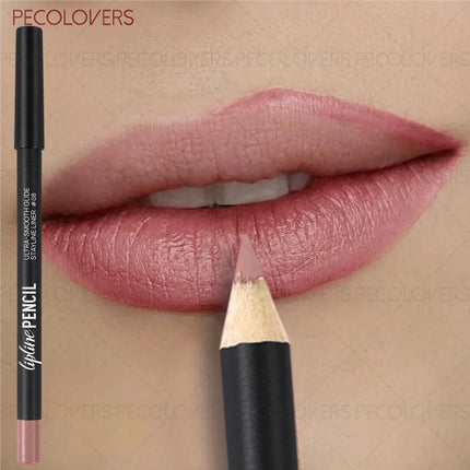 1 Pcs Matte Lip Liner & Lipstick Pencil, Waterproof Long-lasting Lip Liner Pen, Define Lip Lines, Smooth To Slide, Daily Makeup