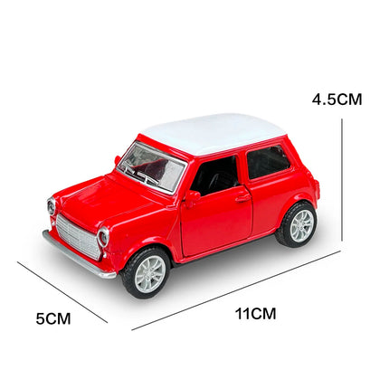 1:36 Alloy Vintage Diecast Car Model FIAT MINI Classic Pull Back Car Model Miniature Vehicle Replica For Collection Gift