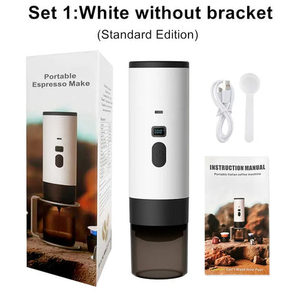Portable Electric Coffee Maker 3-in-1 Capsule Coffee Grinder Travel Coffee Maker  for Car and Home Camping Campany