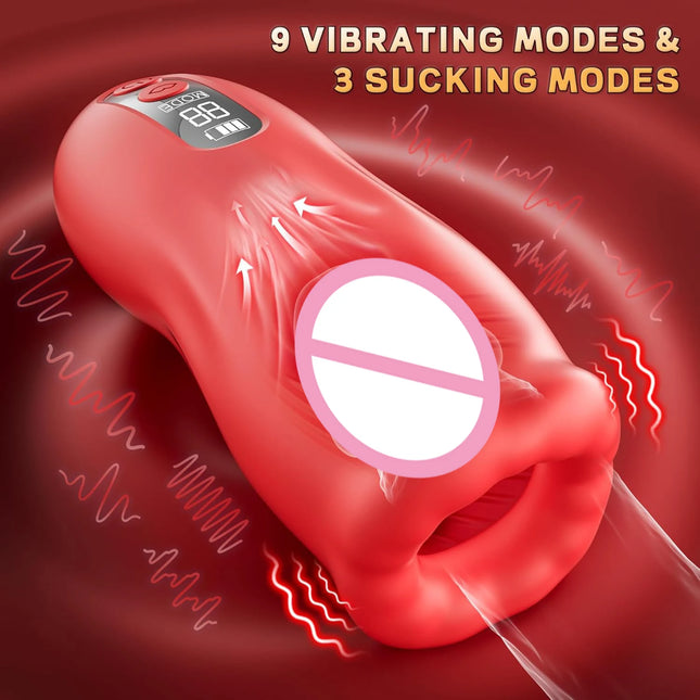Male Masturbator Sex Toys for Men Penis Training Vibrator Blowjob Sucking Sex Machine Glans Trainer Cock Vibrating Stimulator