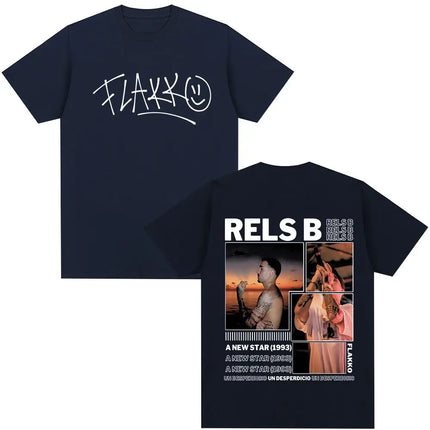 Rapper Rels B A New Star Album Merch T-shirt Men Women Clothing Fashion Hip Hop Tshirts High Quality T Shirts Streetwear