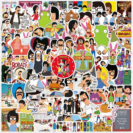 10/30/50/100pcs Anime Bobs Burgers Stickers Cartoon Decals Toys Laptop Skateboard Phone Case Luggage Car Cool Waterproof Sticker