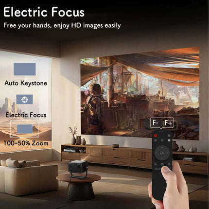 XBJ Smart Home theater projectors with WiFi 6 & BT Auto Vertical Keystone Portable 4k Projector for Home Office Outdoor