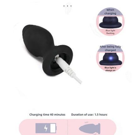 Fox Tail Anal Plug with Remote Control Vibrating - Faux Fur & Silicone Role Play Adult Toy Multi-Color BDSM Sex Toys for Couples