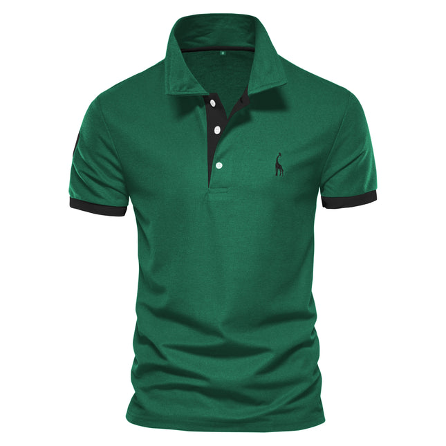 AIOPESON Embroidery 35% Cotton Polo Shirts for Men Casual Solid Color Slim Fit Men's Polos New Summer Fashion Brand Men Clothing