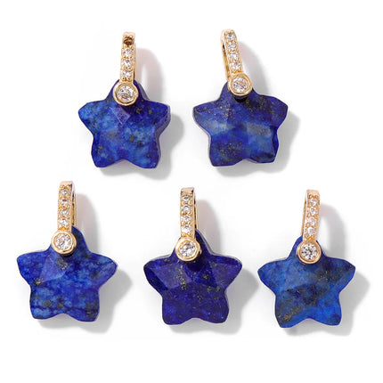 Blue Lapis Lazuli Pendant Gems Cross Hand Oval Shape Natural Stone Lapis Lazuli Charms for Jewelry Making Necklace DIY Bracelet