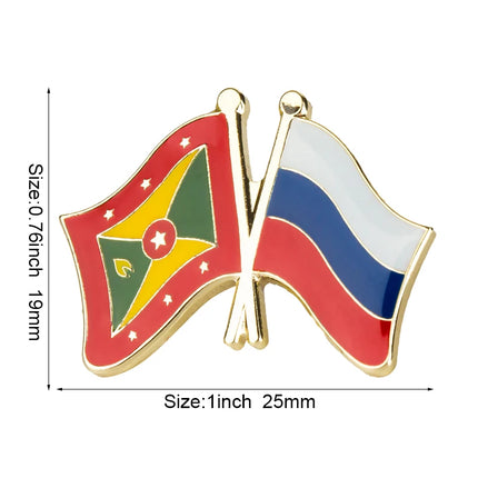 Russia Flag Laple Pin Badge Brooch