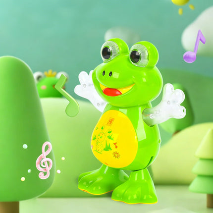 Electric Dancing Frog, Fun Blinking, Flashing, Shaking, Cute Music, Cartoon Animal Educational Toy, Kidsren's Gift