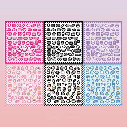 MINKYS New Arrival 3pcs 6pcs Kawaii Bear Ribbon Laser Bling Stickers DIY Scrapbook Stickers Confetti Decoration DIY Photo Frame