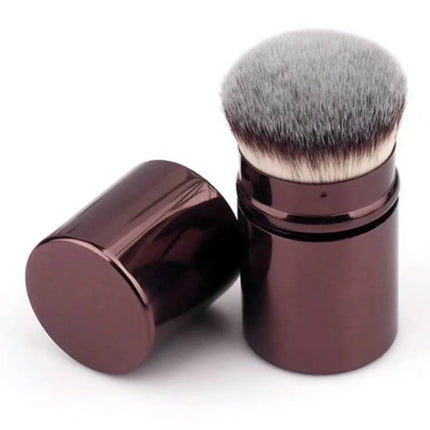 1 Retractable Foundation Makeup Brush with Cover, Soft Bristles, Easy to Apply Makeup, Super Soft Makeup Brush