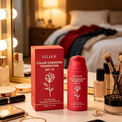 EELHOE Color Changing Foundation Mature Skin Brightening Spf 15 Hydrating High Coverage Base Makeup Concealer Liquid Foundation