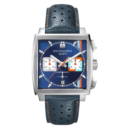 2025 Specht&Sohne Mens Watches Top Luxury Brand Blue Quartz Watch Stainless Steel Japan VK63 Chronograph Waterproof Wrist Watch