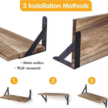 Wooden Floating Wall Shelves Bathroom Hanging Racks Shelf  Storage Kitchen Organizer Furnitures Living Room Display Stand Holder