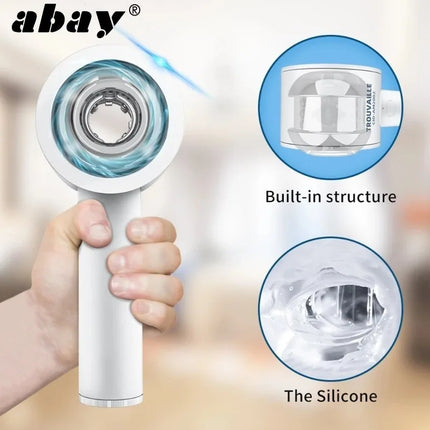 Smart Automatic Retractable Workout Cup Male Realistic Vagina Strap Push-Pull Vibrating 2-in-1 Penis Pump Pussy Sex Toy