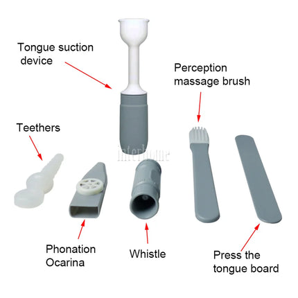 Chewing Teether Tube for Adult Kids Speech Therapy Autism Sensory Rehabilitation Lower jaw Tongue Muscle Trainer Talk Tools