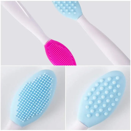 Wholesale 4pcs New Fashion Design Nose Double-Sided Tool Silicone Lip Scrub Exfoliator Brush  make up brushes  makeup brush set
