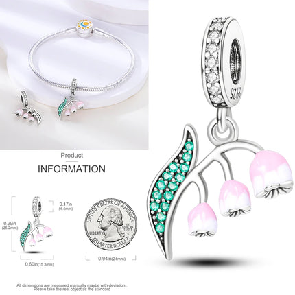 New 925 Sterling Silver Charms Beads Sunflower Flower Daisy Original Charm Pendant Fit Charm Bracelets DIY Jewelry Birthday Gift