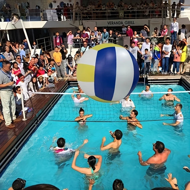 1pc Durable PVC Jumbo Inflatable Volleyball - Perfect for Family Gatherings, Indoor & Outdoor Play, Beach Parties & Sports Event