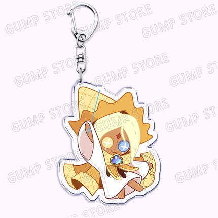 Cute Game Cookies Keychains for Accessories Shadow Milk Pure Vanilla Pomegranate Mystic Flour Burning Spice Keyrings Gamer Gifts