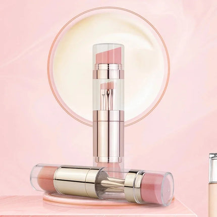 5-in-1 Detachable Travel Makeup Brush Set, Powder Eyeshadow Blush Brush with Vegan Synthetic Bristles, Multi-Functional Beauty