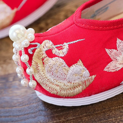 Chasing Moon Hot Sale Of The Season New Style Ming Dynasty Hanfu Shoes National Style Upturned Head Cotton Shoes Ancient Wedding