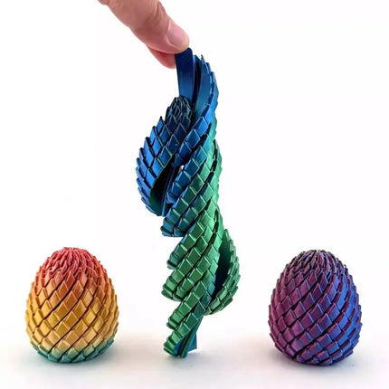 3D Printed Dragon Egg Sensory Fidget Toy Transformable Anti-Anxiety Stress Relief Decompression Toy for Teens Adults Office