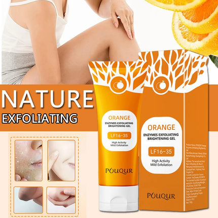 Orange Exfoliating Gel Cream Moisturizer Face Body Scrub Gel Deep Cleansing Moisturizing Facial Exfoliator Peeling Face Scrub