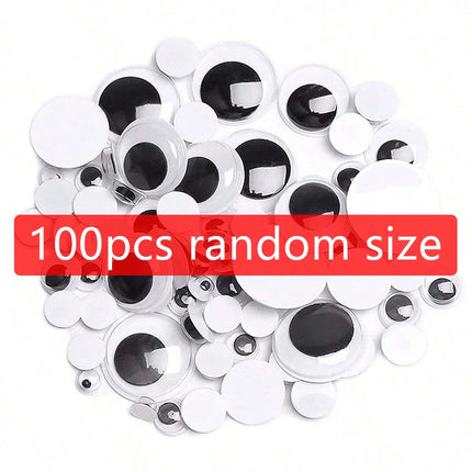 Children Handicraft Toys Black & White Eyes Sponge Patch Geometry Triangle Square Circle Stickers Children Craft Toys TMZ