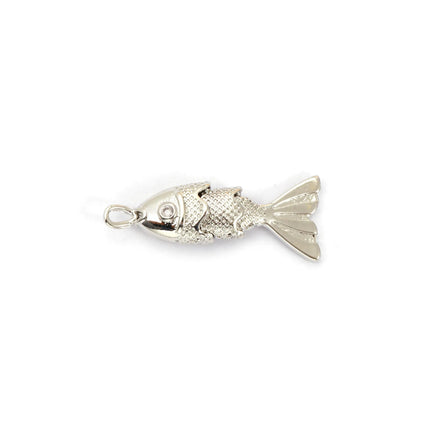 1 Piece Brass Ocean Jewelry Charms 18K Real Gold Plated Fish Animal Movable Clear Cubic Zirconia Pendant For DIY Necklace Making