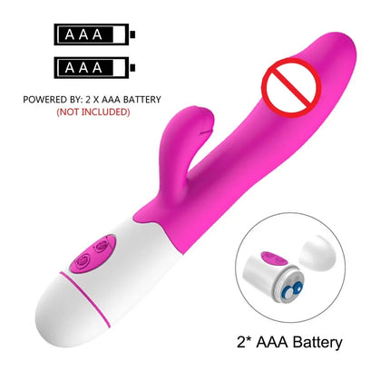 Powerful Rabbit Vibrator Dildo Dual Vibration G Spot Clitoris Stimulation Masturbators Vaginal Massager Adult For Women Sex Toys