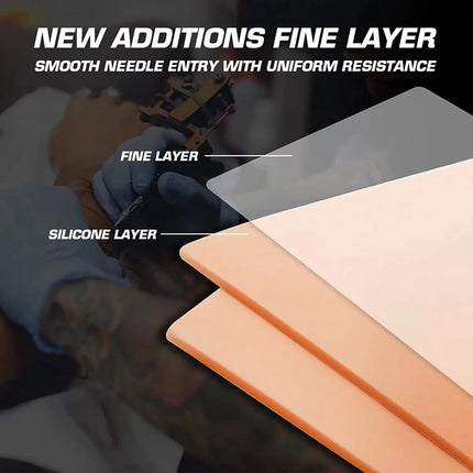 3MM Thick Tattoo Practice Skin Blank Double Sides Silicone Fake Skin for Permanent Makeup Training Tattoo Skin Accessories