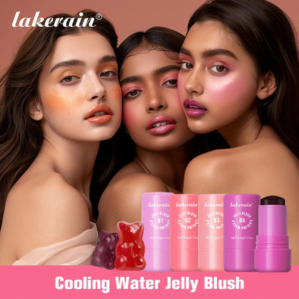 Original Cooling Water Jelly Blush Stick Blush Tinted Cosmetics Tint Stick Watercolor Multi-Use Matte Blush Makeup For Women