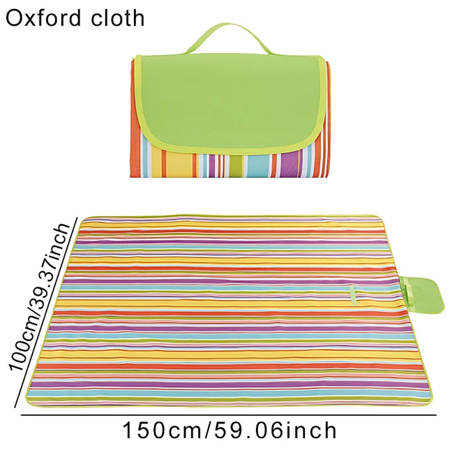 1PC Portable Outdoor Picnic Mat Colorful Waterproof Camp Blankets Suitable for Beach Park Grassland Family Out Travel Favors ZYF