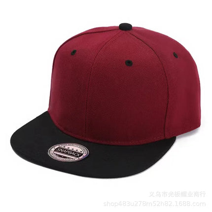 Baseball Caps For Men Women Unisex Hip Hop Solid Color Flat Brim Snapback Hats For Women Spring Summer Sun Hat Street Dance Kpop