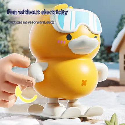 Educational Spring-Up Jumping Duck, Wind-Up Yellow Duck, Cute Cartoon Animal Educational Toys, Children's Toys and Gifts