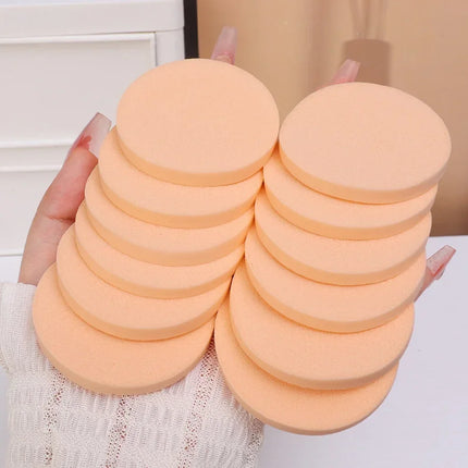 12-120Pcs Round Shape Sponge Powder Puff Wet Dry Dual Use Skin Color BB Cream Foundation Cosmetics Puff Face Beauty Makeup Tools