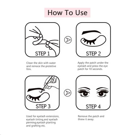 OWOSC 100PCS V Shaped Eyelash Patches Hydrogel Gel Eye Patches Wholesale false Eyelash Extension Under Eye Pads Makeup Tools