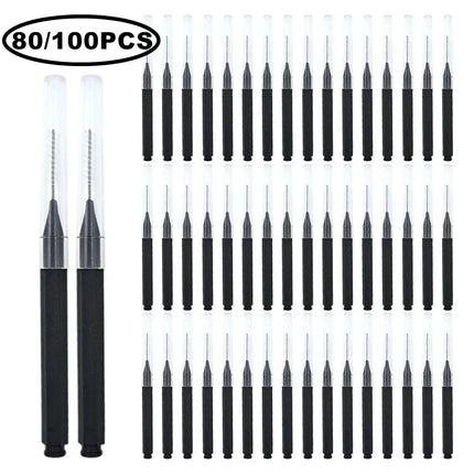 Mini Eyebrow Brush Set - 80/100PCS Disposable Bendable Brow Lifting Brush Micro Eyelash Applicators for Grooming Tools