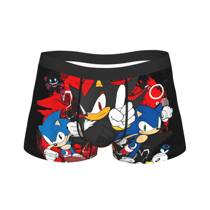 Shadowed Hedgehog Anime Cartoon Man Underwear  Boxer Briefs Shorts Panties Fashion Soft Underpants for Homme M-XXL