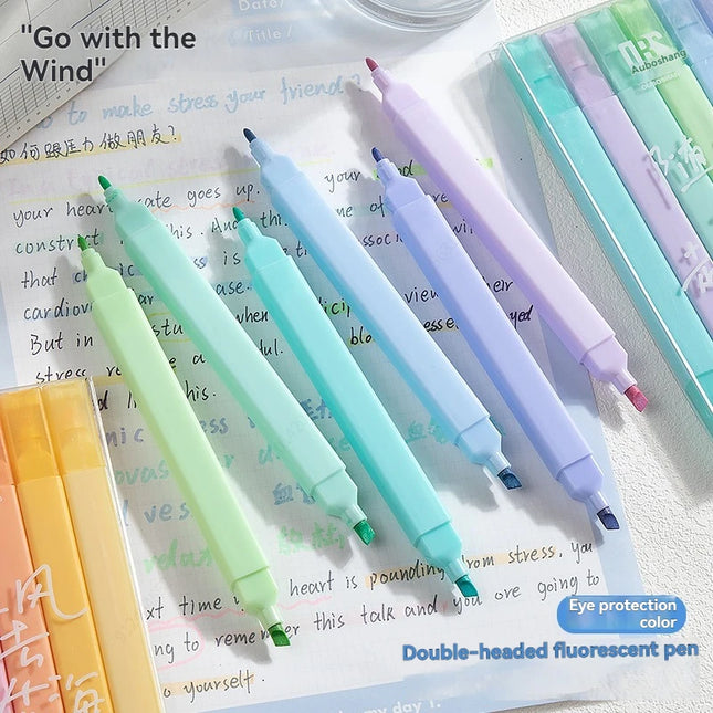 6/12 Colors Highlighters Cute Pastel Pens Bible Pens Soft Tip Aesthetics Markers Kawaii Stationary for Students School Supplies