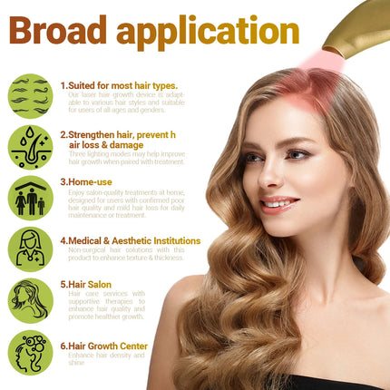 Hair Styling Growth 2in1 Kit Nano Titanium Straightener Red Light Photon Therapy Device Anti Hair Loss Painless