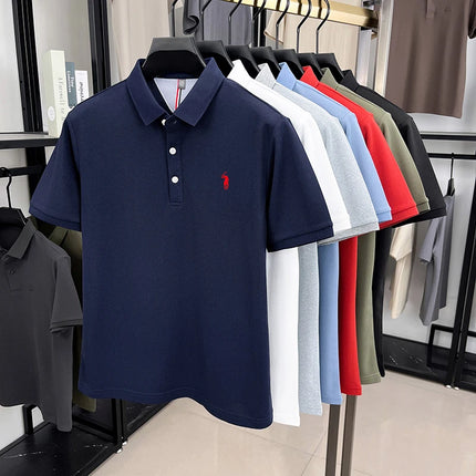 Luxury brand short sleeve polo shirt, exquisite pony embroidery, summer new breathable T-shirt, new fashion Paul men's wear