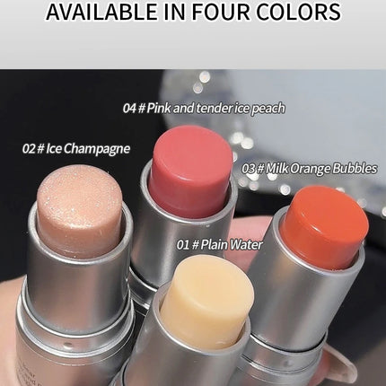 Rich Bear Highlighter Stick - Dewy Finish, Contour & Blush 3-in-1, Natural Glow with Fine Shimmer, Affordable Makeup Stick