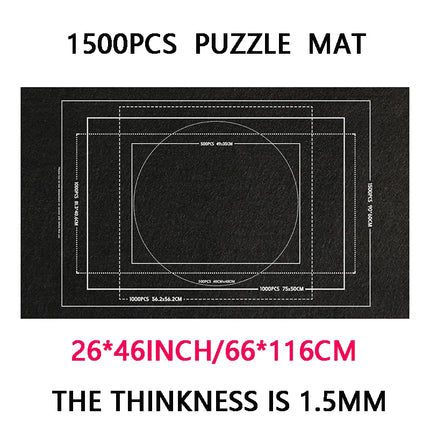 1500-3000pcs Felt Puzzle Mat Set 10color Available Puzzle Playing Blanket with Portable Travel Storage bag Puzzle Accessories