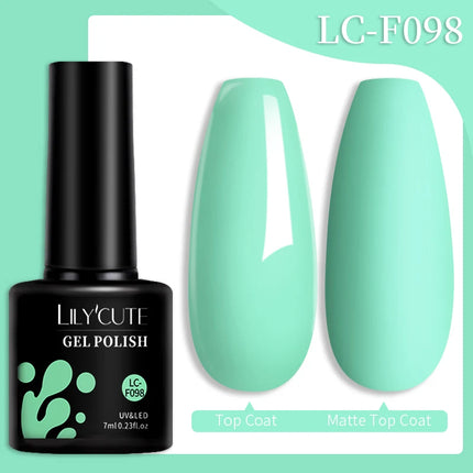 LILYCUTE 129 Colors 7ML Nail Gel Polish Nail Supplies Vernis Semi Permanent Nail Art Manicure Soak Off LED UV Gel Nail Varnishes