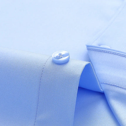 No-Iron Anti-Wrinkle 8XL New Fabric 50% Bamboo Fiber 46%Polyester 4%Spandex Men Shirts Long Sleeve Business work shirt Soft Cozy