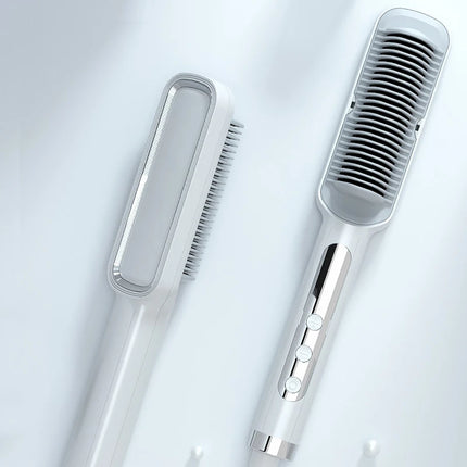 Hot Sale Negative Ion Hair Straightener Brush Home Use Electric Hair Flat Iron Heating Comb