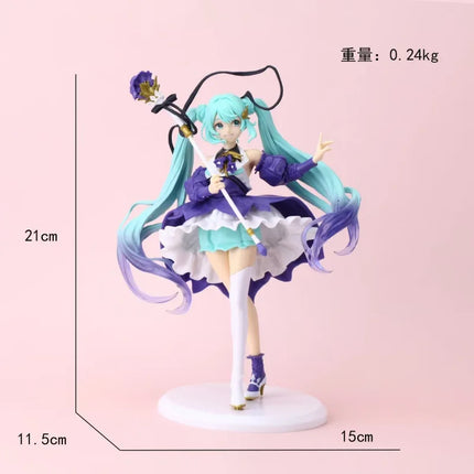 Hatsune Miku Figure Anime Girl Model Desktop Decor Collectible Doll Gift for Fans Future Vocaloid Statue Japanese Kawaii Otaku